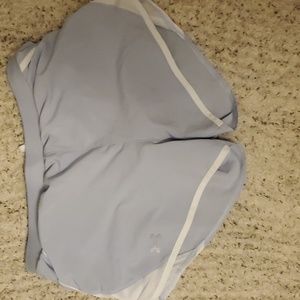 Sports wear light blue/lgray ish Shorts size small with stretch by under armo